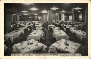 Crystal Bay Dining Room McGinnis Restaurant, 48th Street New York City
